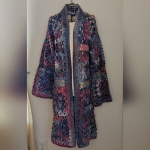 Multicolor Crochet Cardigan( Never Worn)